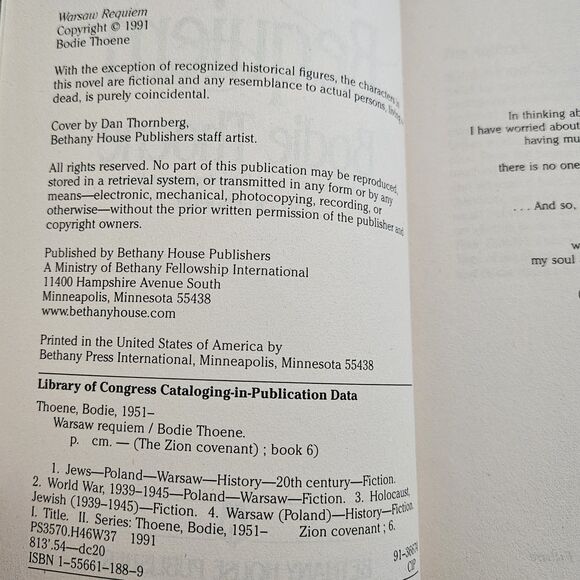 The Zion Covenant -Jerusalem Interlude, Danzig Passage & Warsaw Requiem Bks 4-6 - Picture 11 of 14